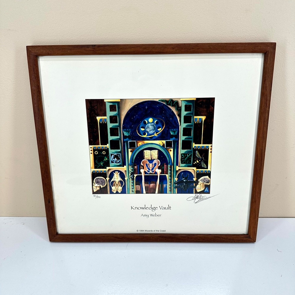 Wizards of the Coast MTG Knowledge Vault Amy Weber Signed #'d Art Print Giclée